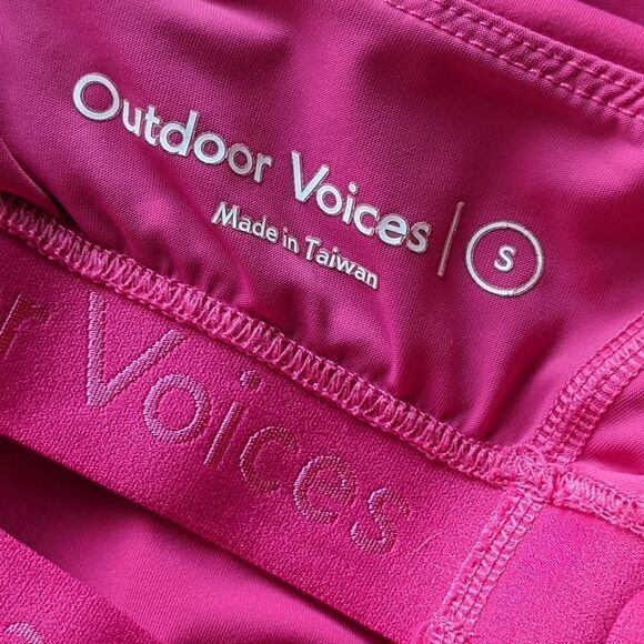 Outdoor Voices Zoom 8 Bodysuit Women's Sz S Side Pockets Built in Bra Activewear - Picture 10 of 12